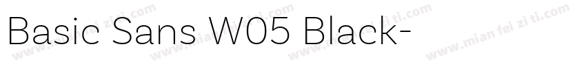 Basic Sans W05 Black字体转换
